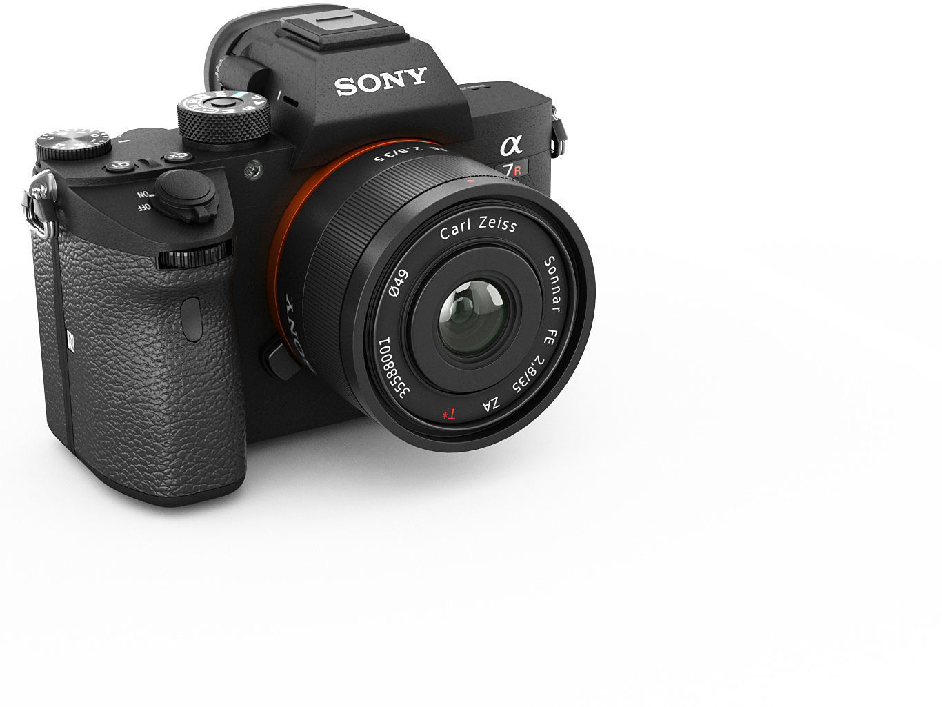 Sony Alpha 7R III with three lenses 3D model_2