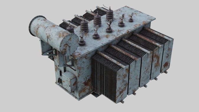 Electrical Transformer 2B  Low-poly 3D model