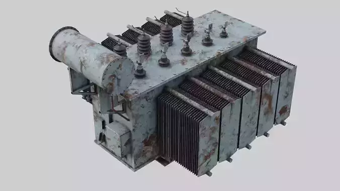 Electrical Transformer 2B  Low-poly 3D model