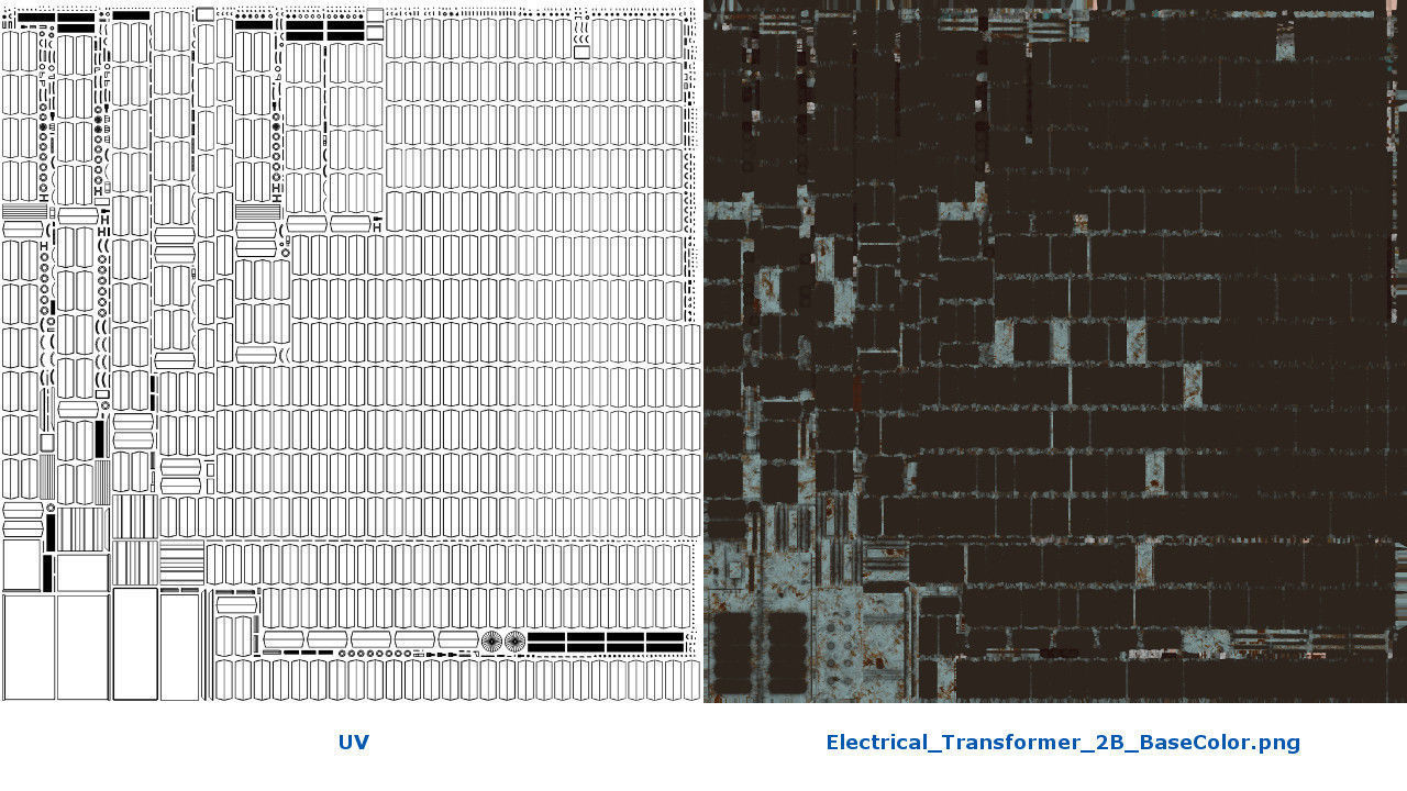 Electrical Transformer 2B  Low-poly 3D model_6