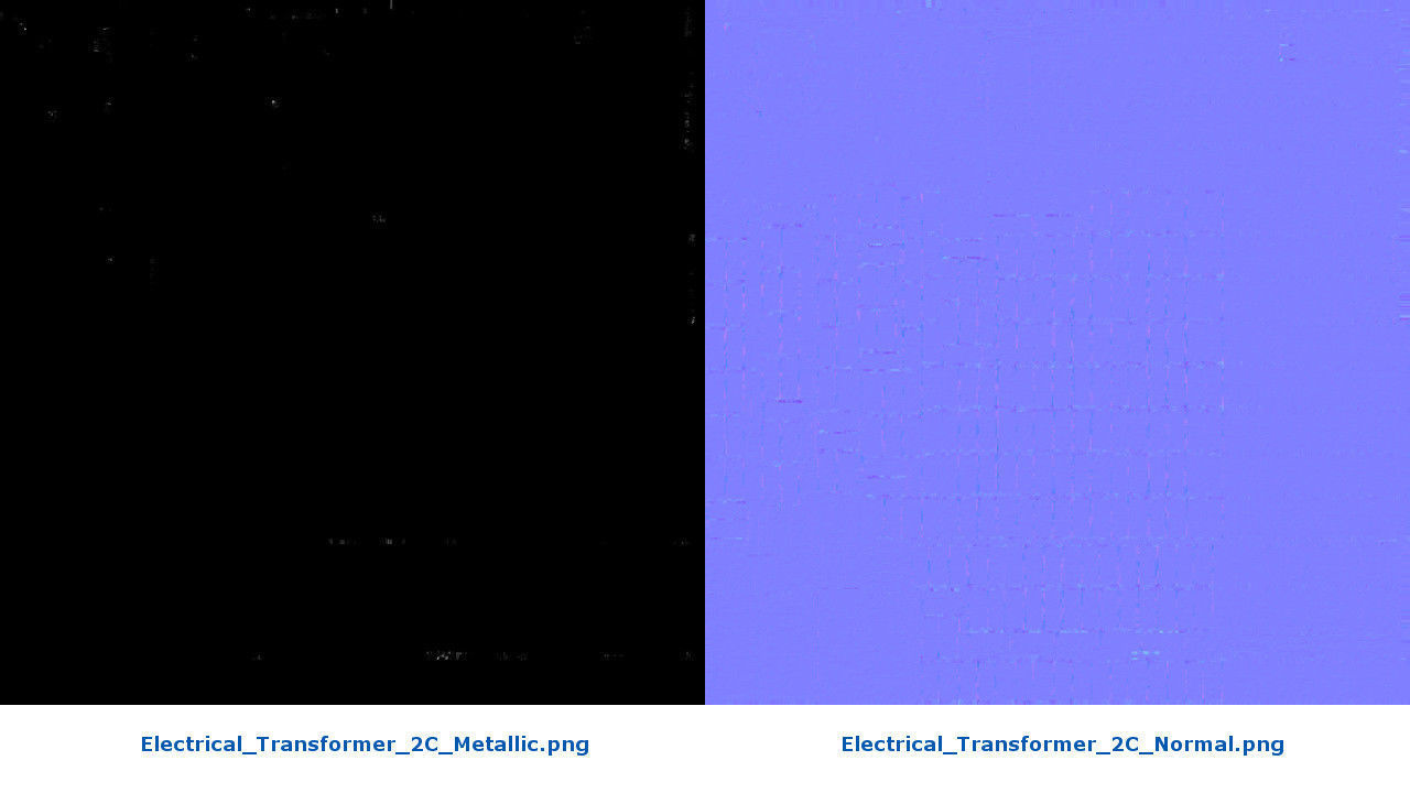 Electrical Transformer 2C Low-poly 3D model_7