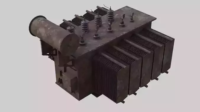 Electrical Transformer 2C Low-poly 3D model