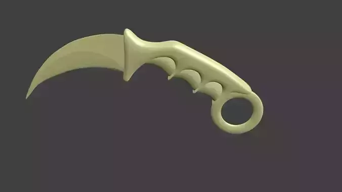 Low Poly Krambit Knife 