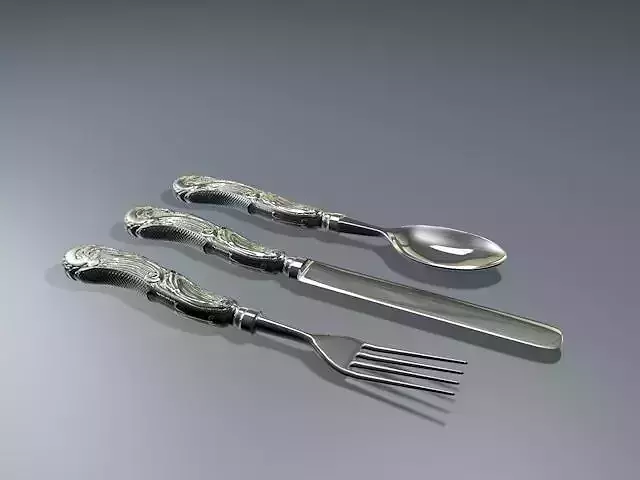 Antique silverware