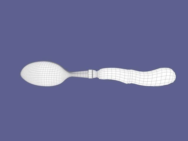 Antique silverware 3D model_3