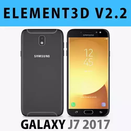E3D - Samsung Galaxy J7 Official 2017 Black model  3D model