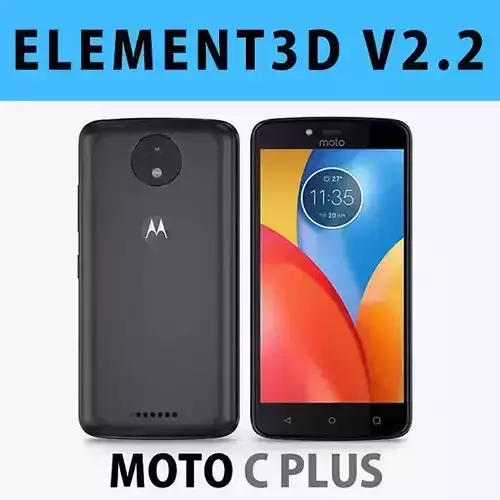 E3D - Motorola Moto C Plus 2017 Black 3D model