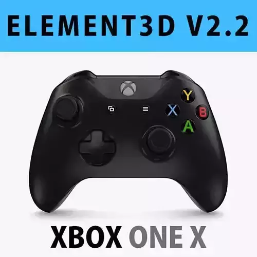 E3D - XBox One X Controller Black 3D model 