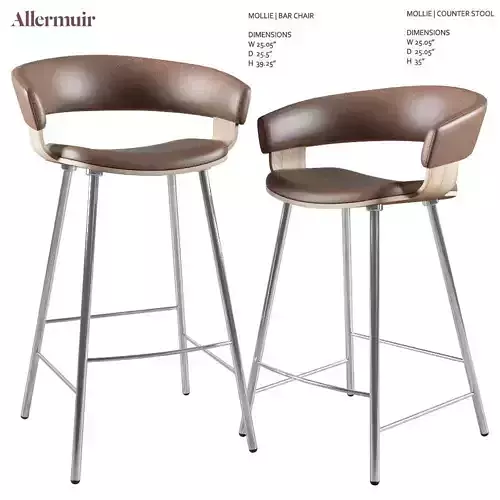 Barstool and Counter Stool Mollie Allermuir  3D model