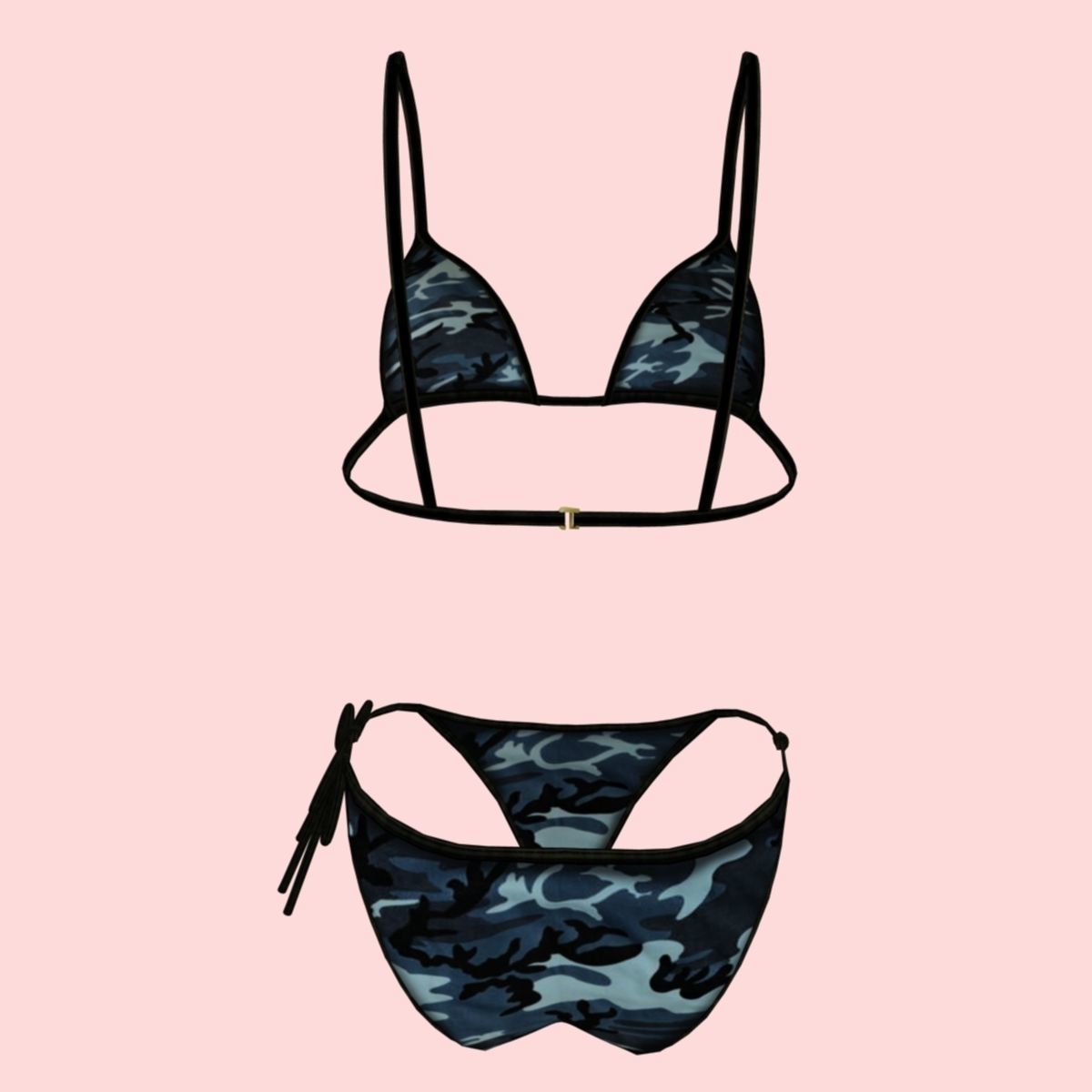 Sexy Army Bikini P03 Low-poly 3D model_4