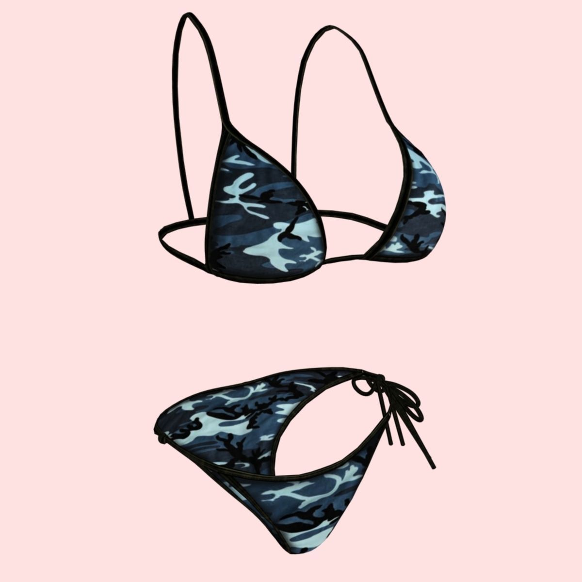 Sexy Army Bikini P03 Low-poly 3D model_2