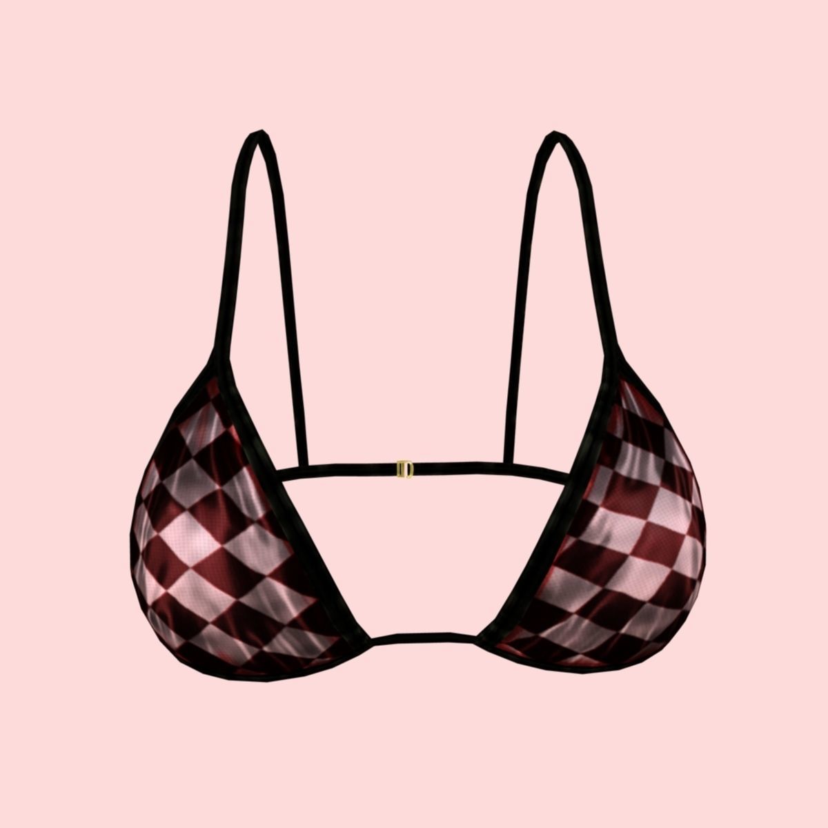 sexy checks bikini P05 Low-poly 3D model_4