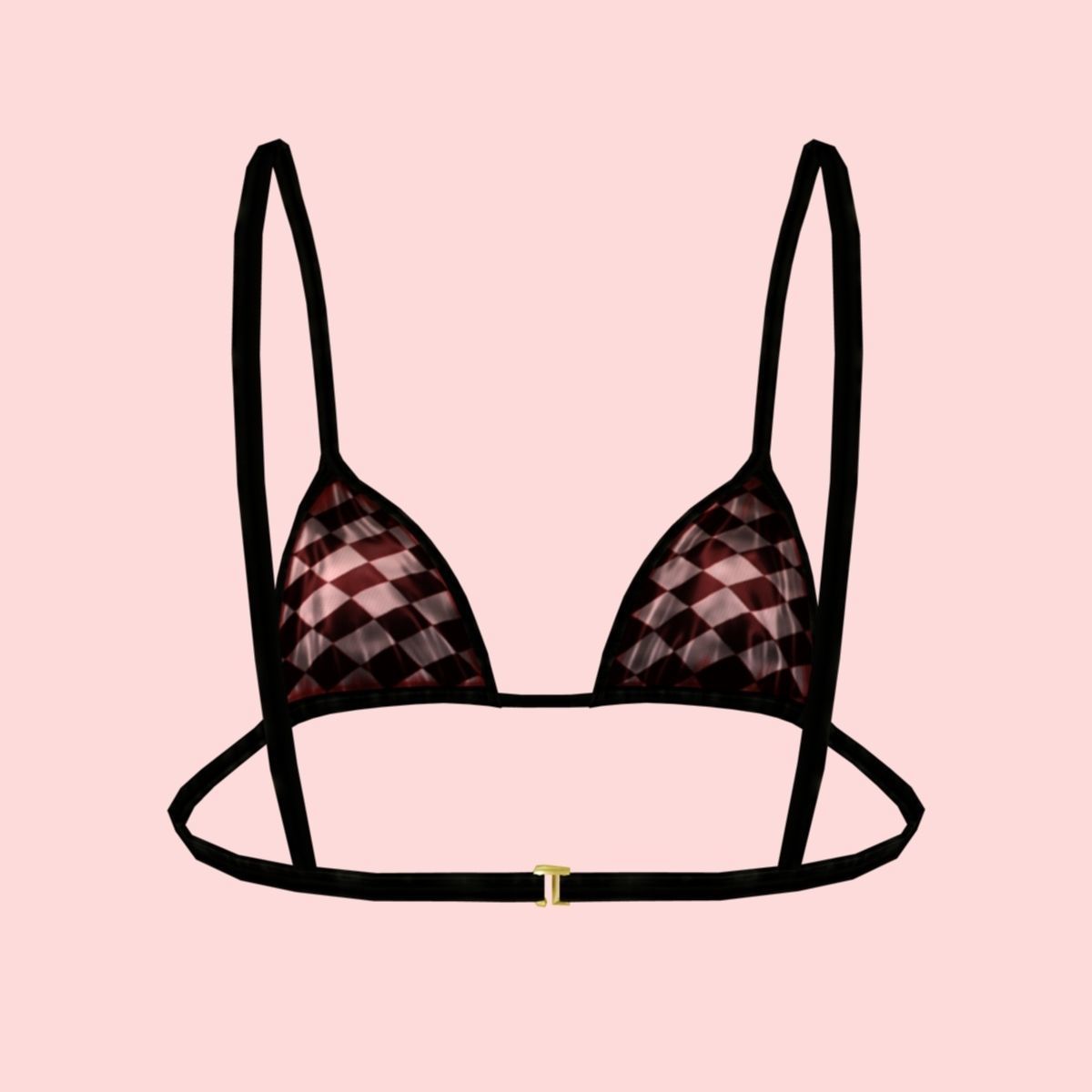 sexy checks bikini P05 Low-poly 3D model_5