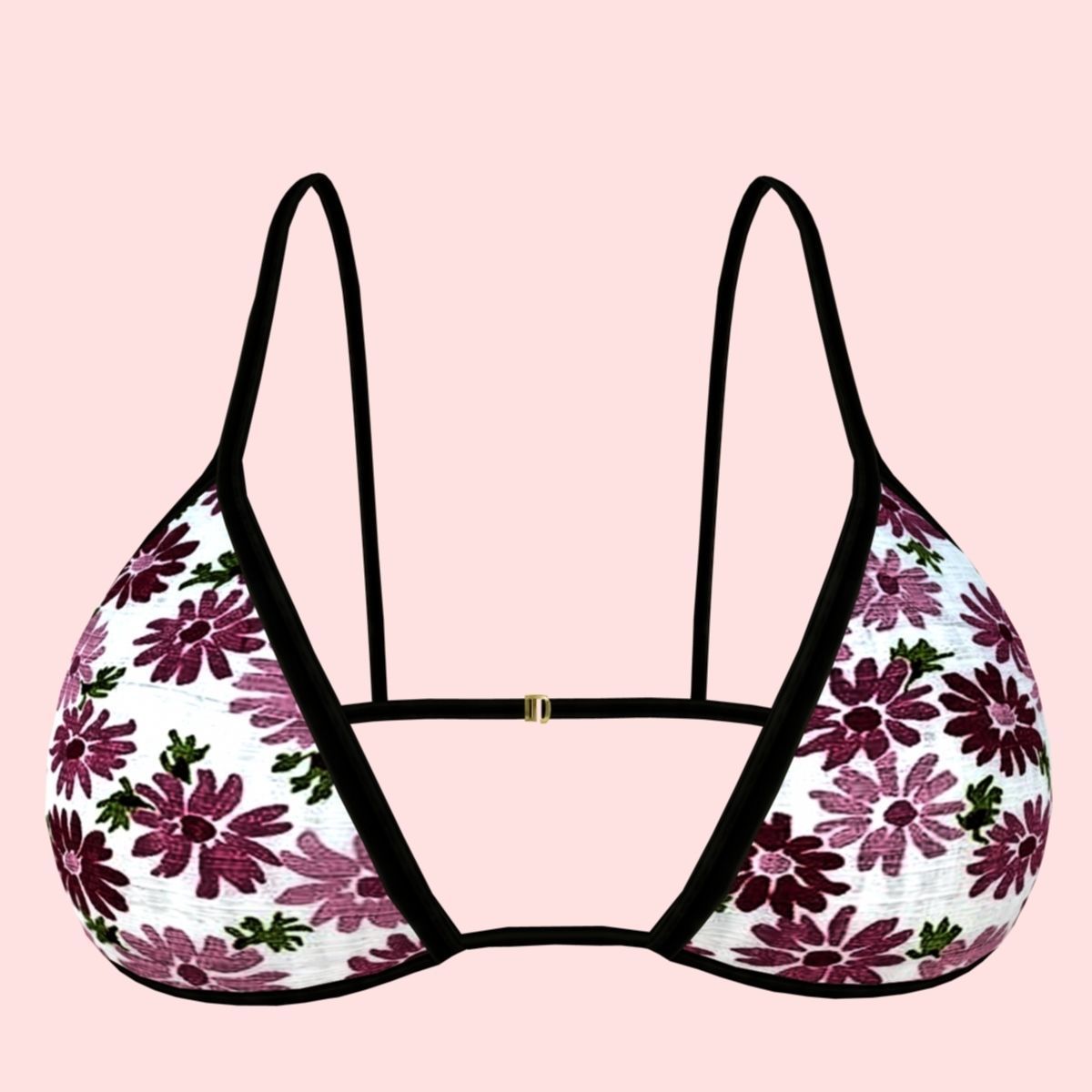 sexy FlowerPrint bikini P06 Low-poly 3D model_5