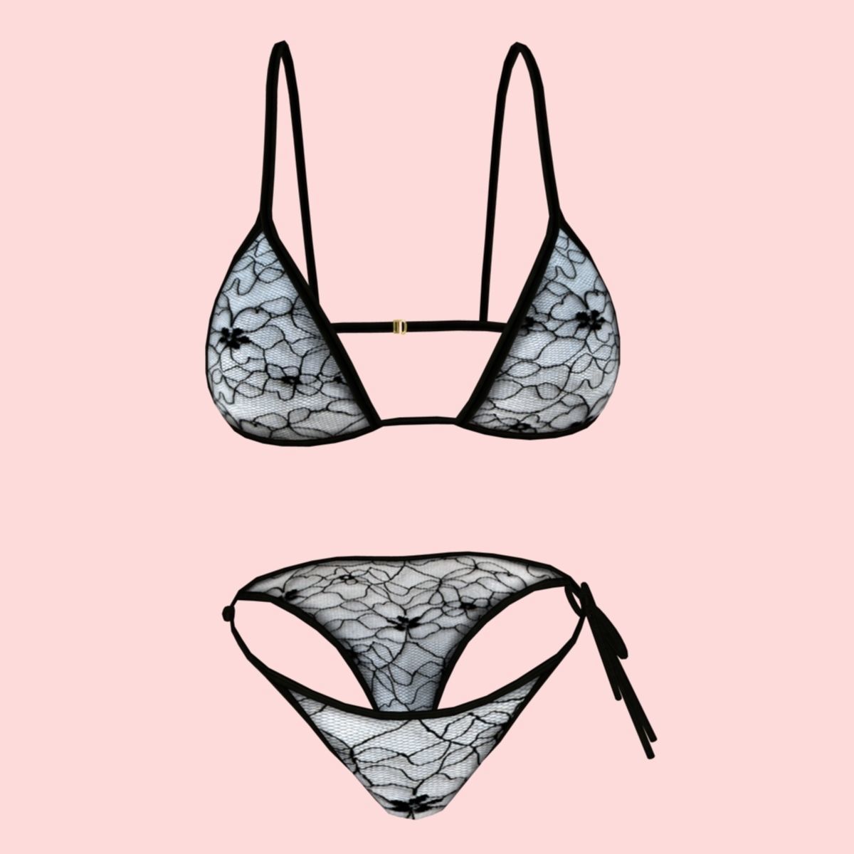 sexy Net bikini P07 Low-poly 3D model_3