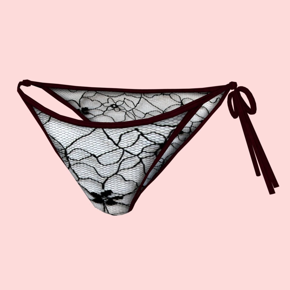 sexy Net bikini P07 Low-poly 3D model_9