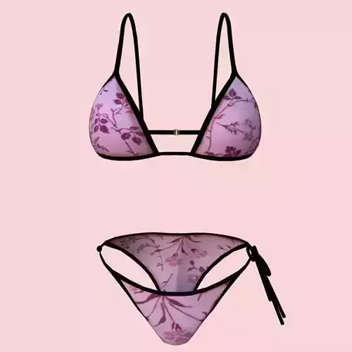 sexy Pink Floral bikini P08