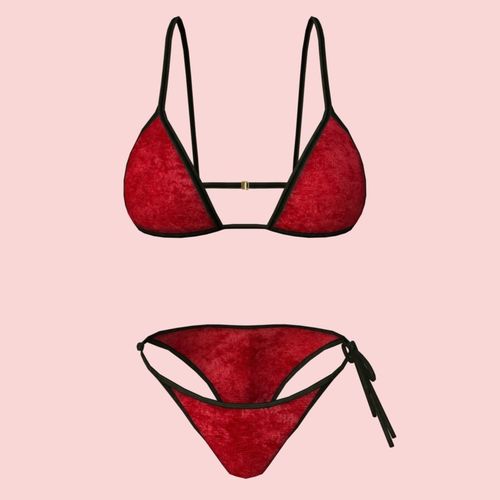 sexy Red Santa bikini P09 Low-poly 3D model