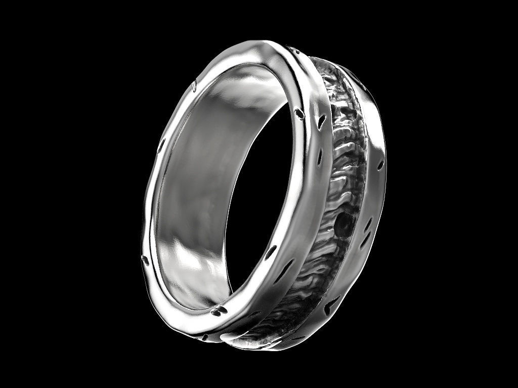 Old ring 3D print model_3