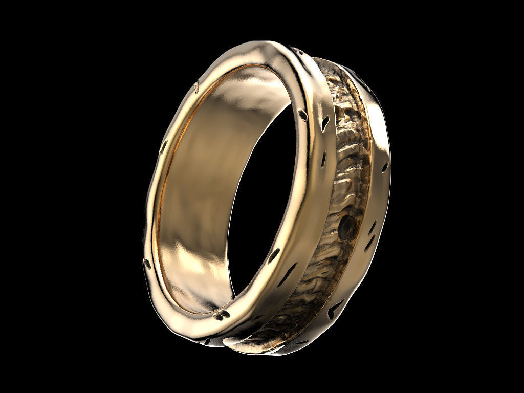 Old ring 3D print model_6