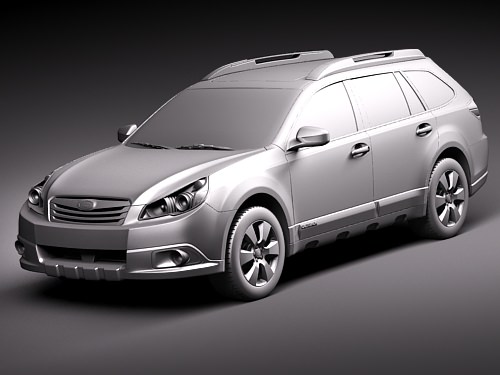 Subaru Outback 2010 3D model_8