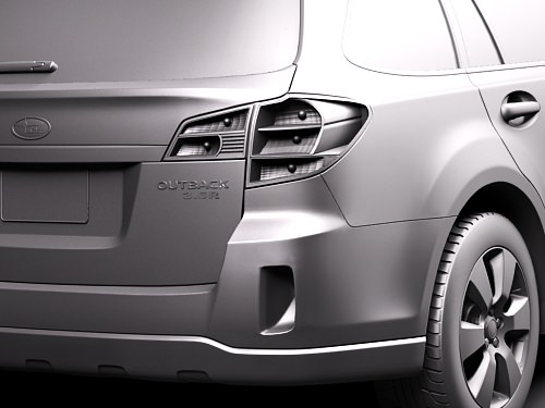 Subaru Outback 2010 3D model_10