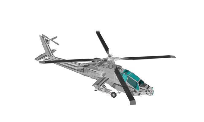 Military Helicopter Low-poly 3D model