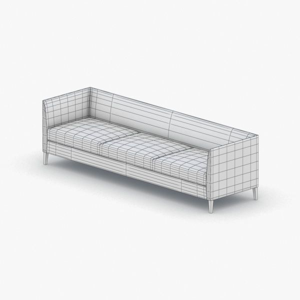 1181 - Sofa Low-poly 3D model_1