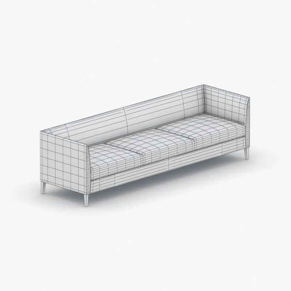 1181 - Sofa Low-poly 3D model_2
