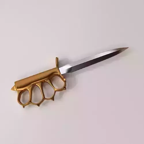 Brass Knuckles Knife