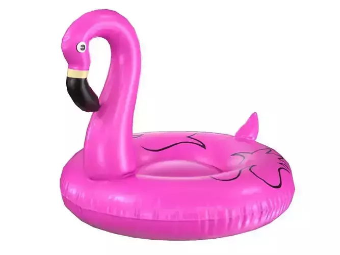 Inflatable Flamingo Pool Float Low-Poly PBR Low-poly 3D model