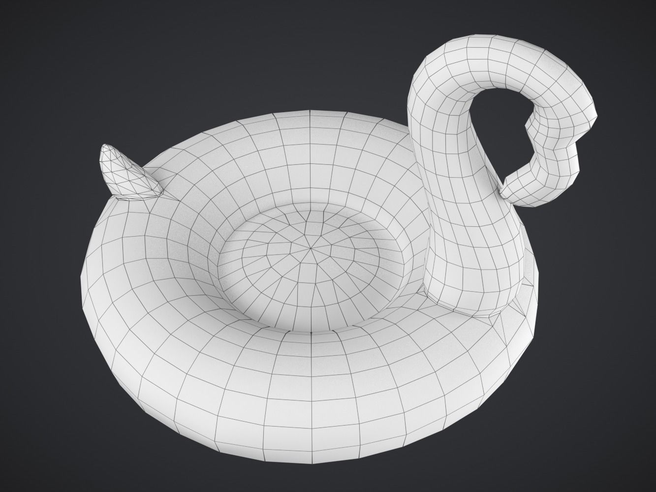 Inflatable Flamingo Pool Float Low-Poly PBR Low-poly 3D model_7