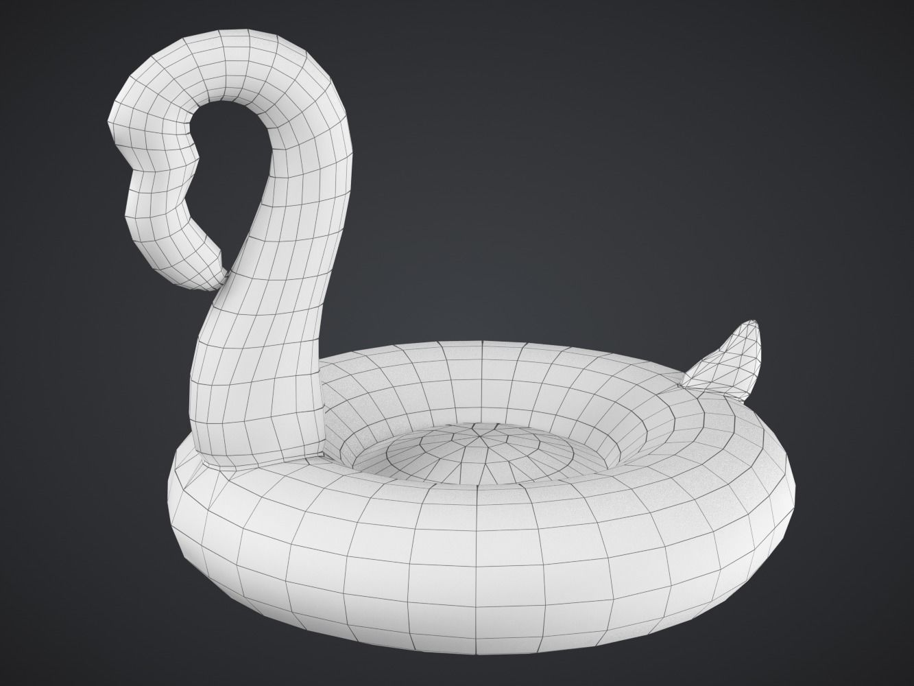 Inflatable Flamingo Pool Float Low-Poly PBR Low-poly 3D model_6