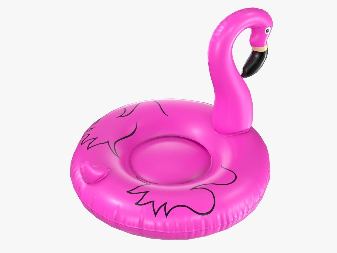 Inflatable Flamingo Pool Float Low-Poly PBR Low-poly 3D model_3
