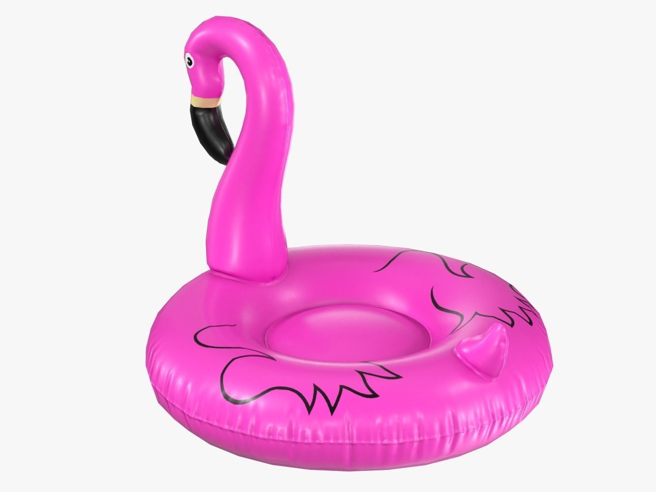 Inflatable Flamingo Pool Float Low-Poly PBR Low-poly 3D model_2