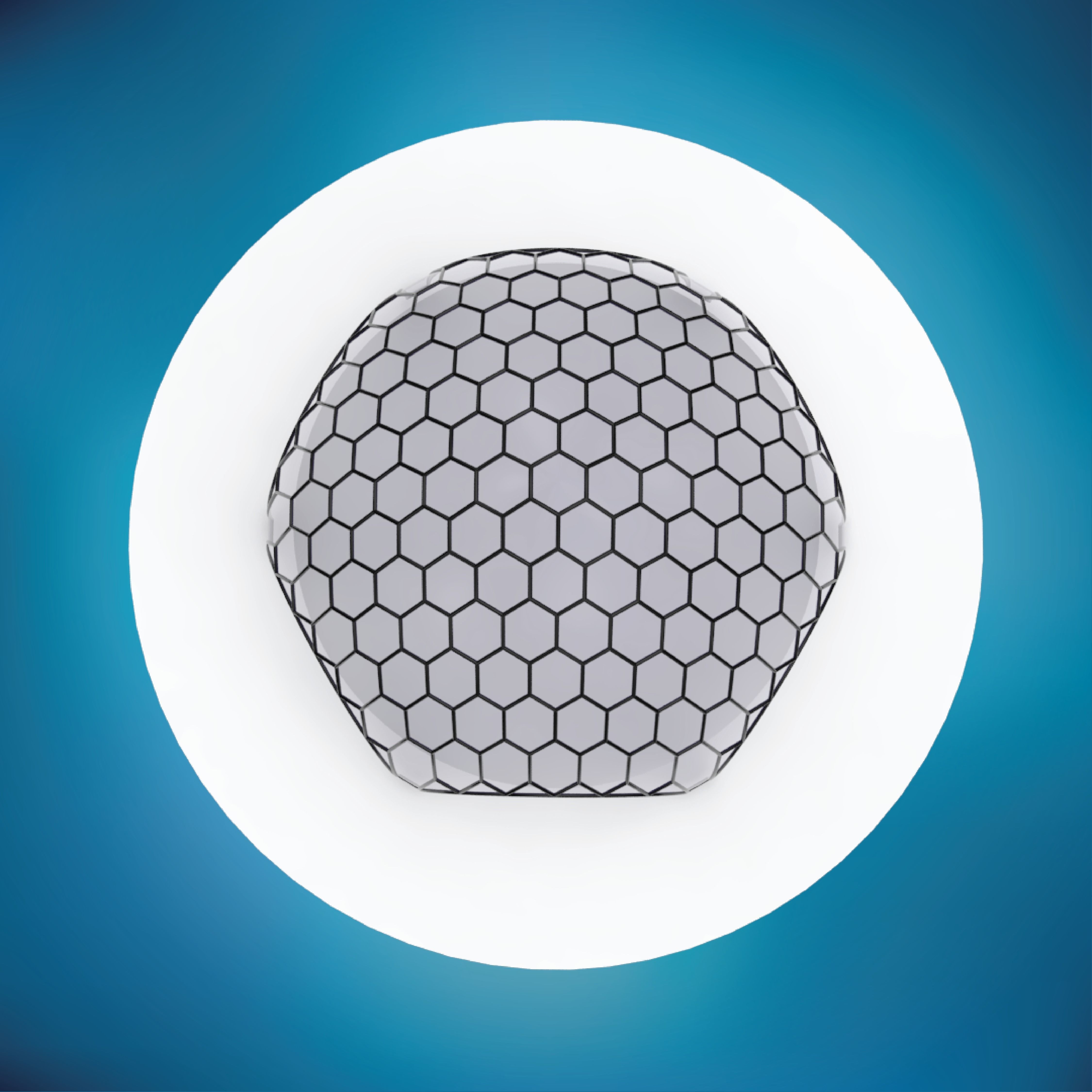 Pointed hexagonal dome wireframe with glass panels Low-poly 3D model_2