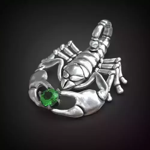 Scorpion Pendant with Gem in Claws Zodiac Sign 3D print model