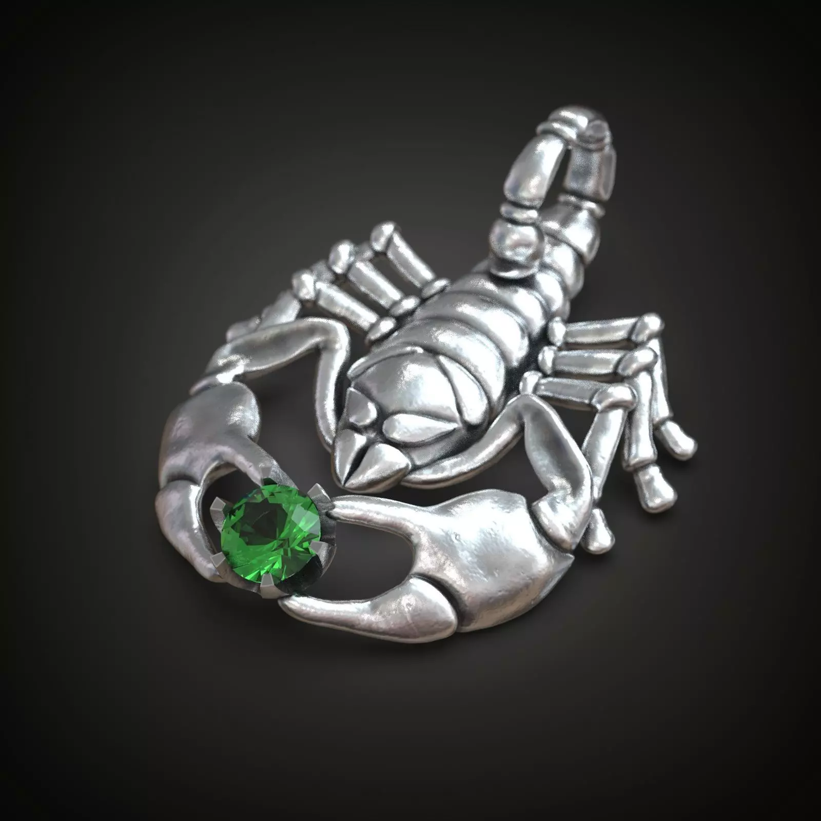 Scorpion Pendant with Gem in Claws Zodiac Sign 3D print model