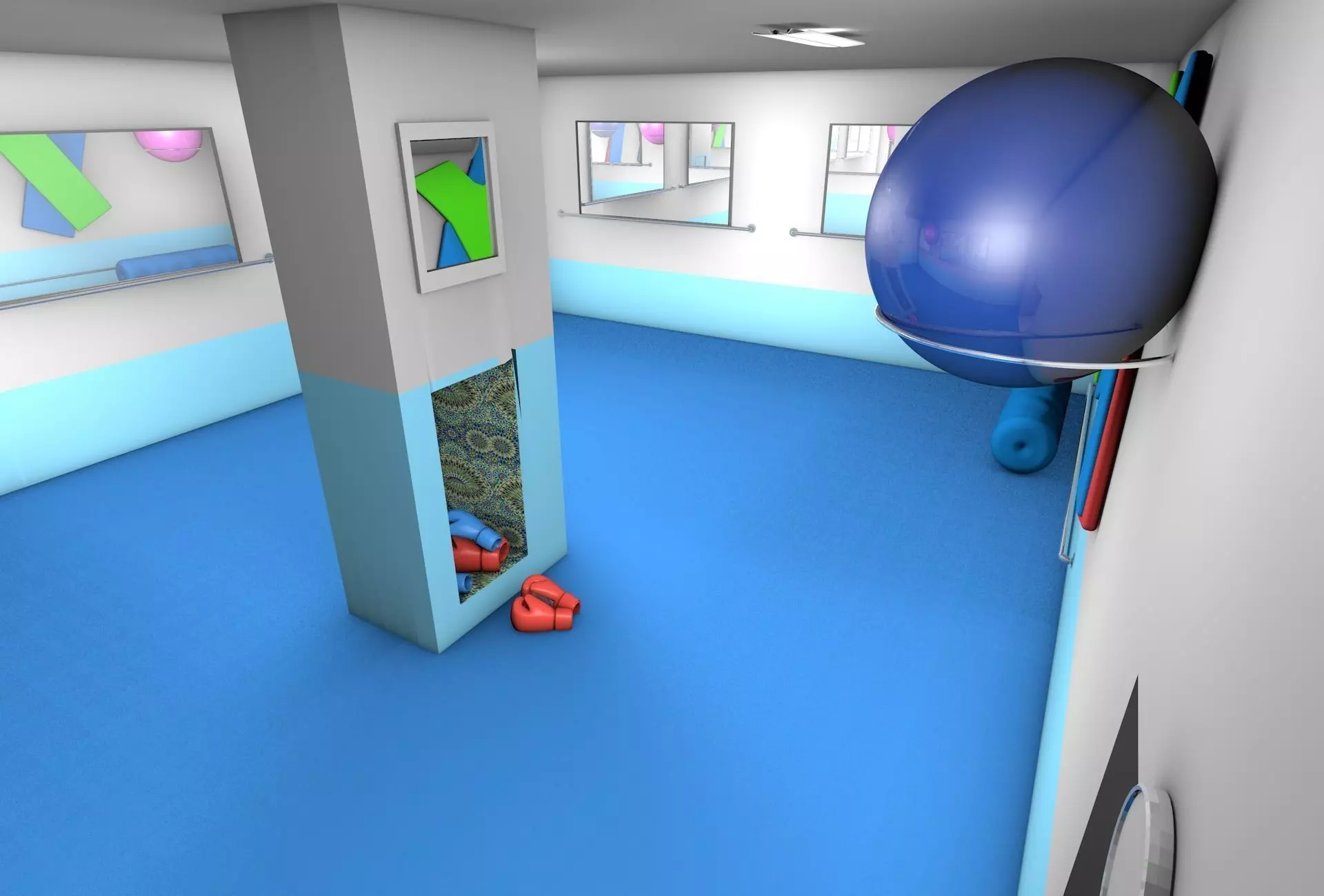 training club Free low-poly 3D model
