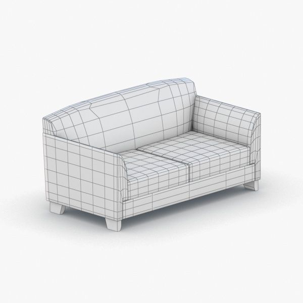 1201 - Sofa Low-poly 3D model_2