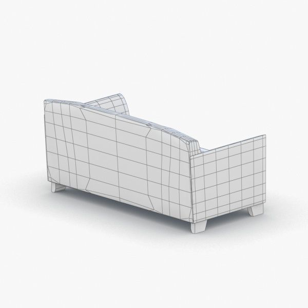 1201 - Sofa Low-poly 3D model_3