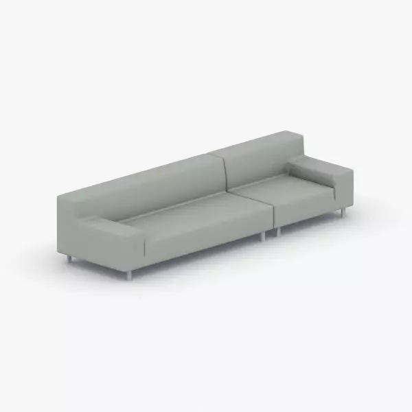 1209 - Sofa Low-poly 3D model_0