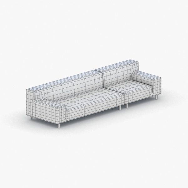 1209 - Sofa Low-poly 3D model_2