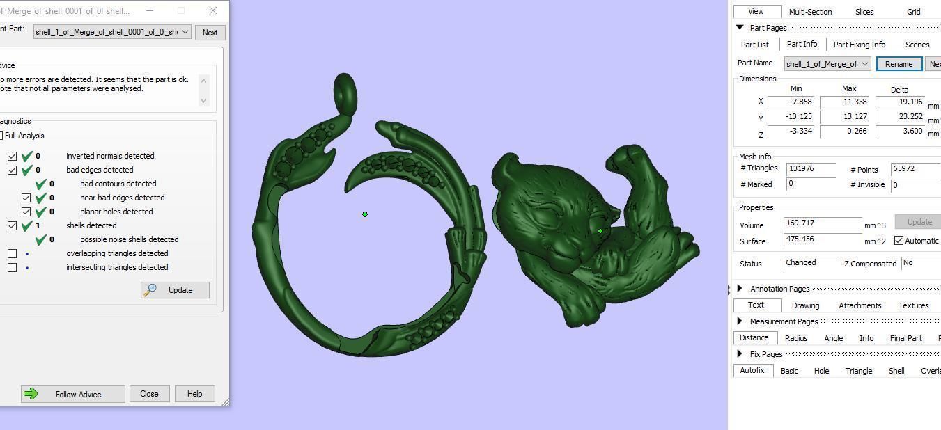 Magerit Necklace Dream Tiger with Gems 3D print model_3