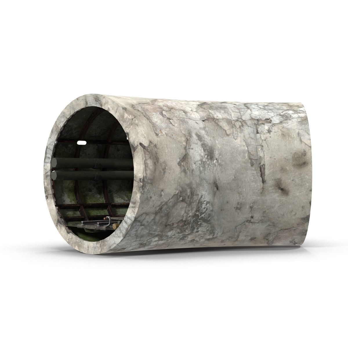 Subway tunnel C Low-poly 3D model_6