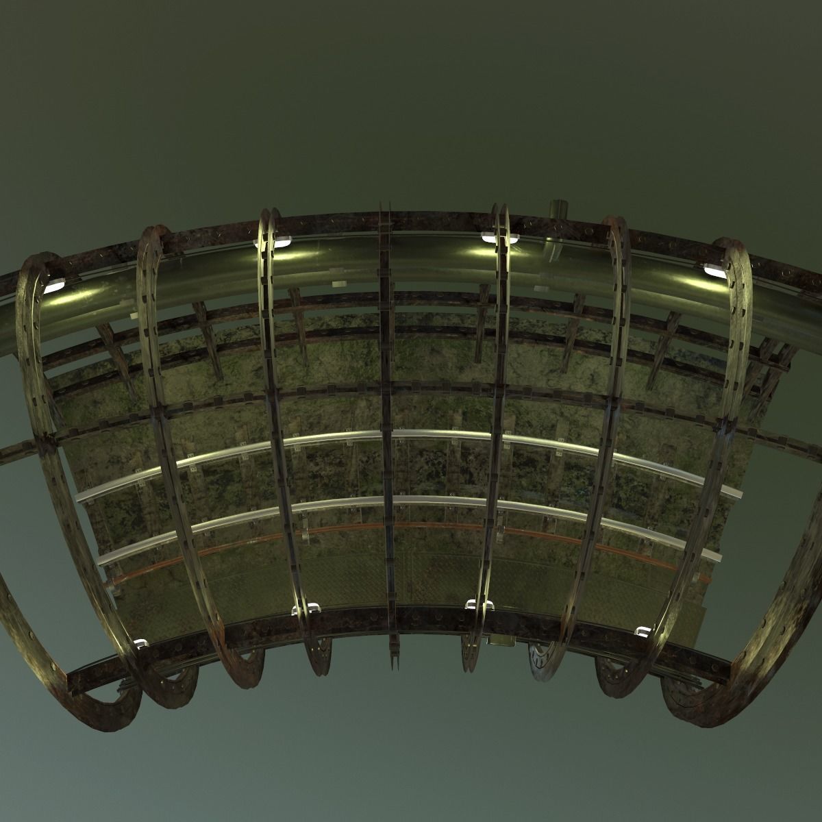 Subway tunnel C Low-poly 3D model_16