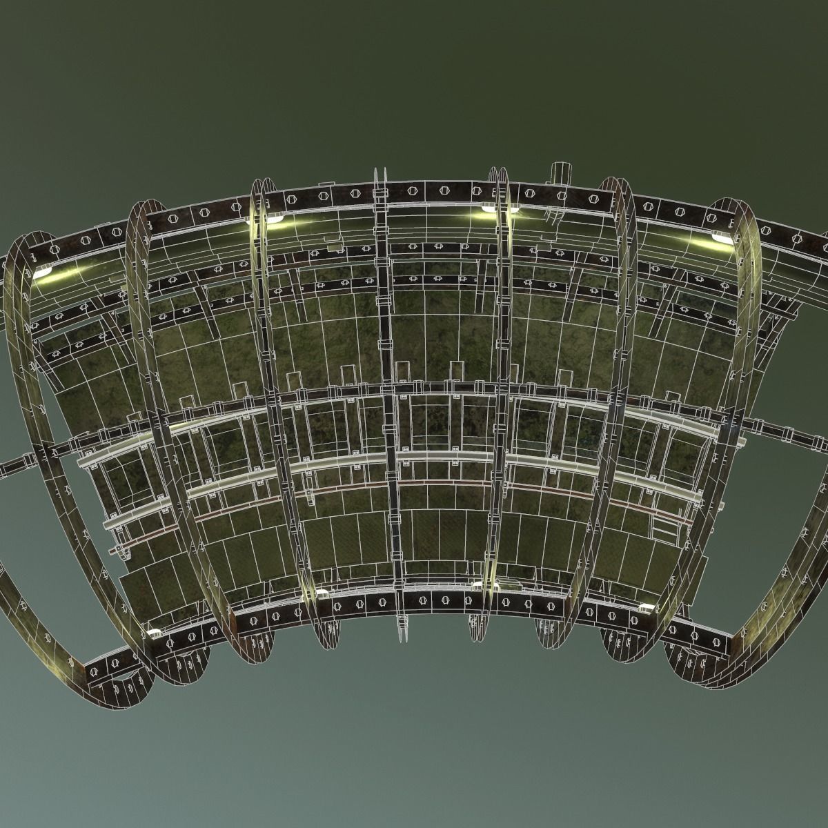 Subway tunnel C Low-poly 3D model_18