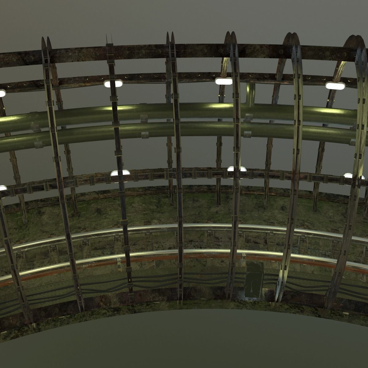 Subway tunnel C Low-poly 3D model_17