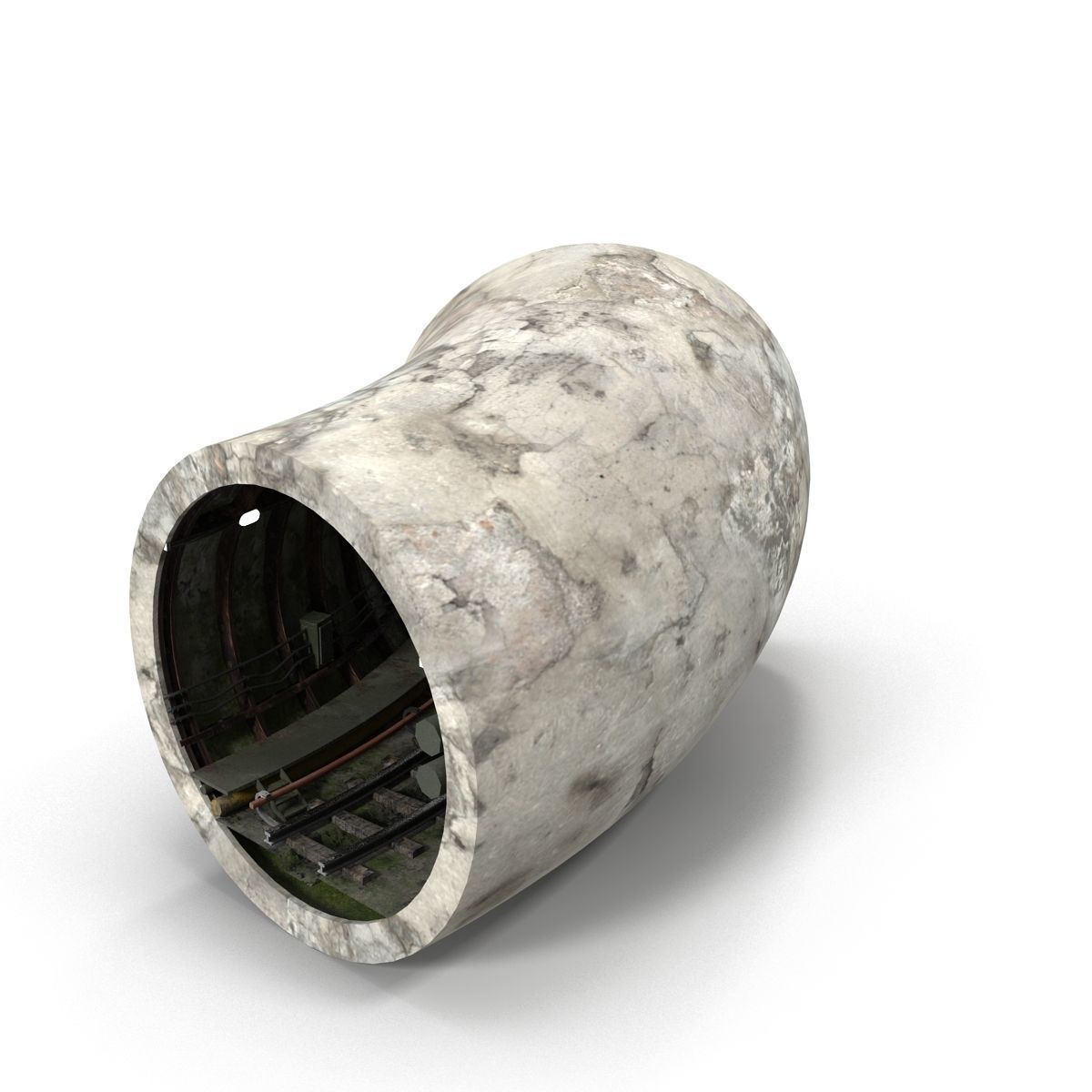 Subway tunnel C Low-poly 3D model_3