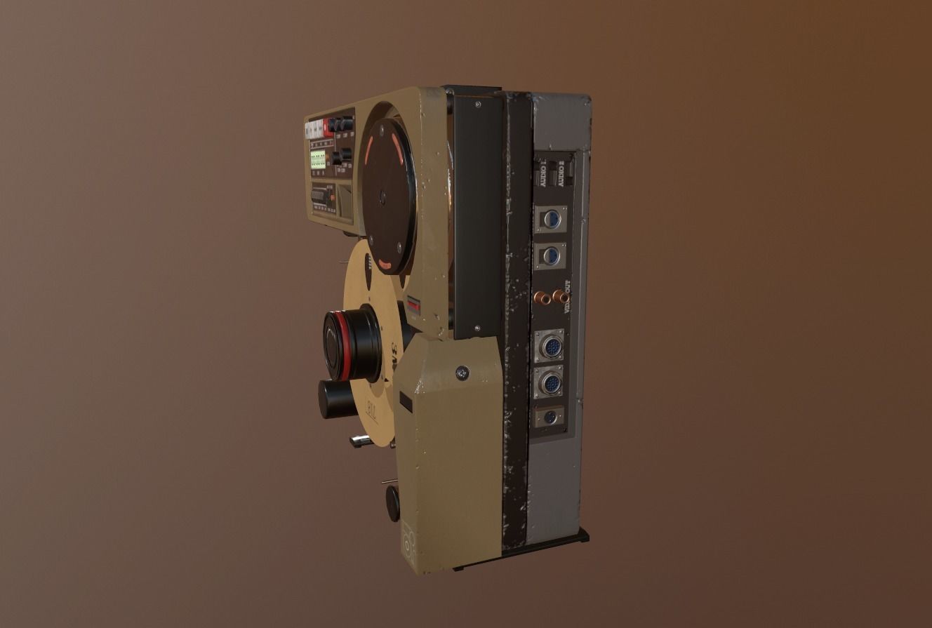 TV Recorder low-poly game-ready 3D model Low-poly 3D model_2